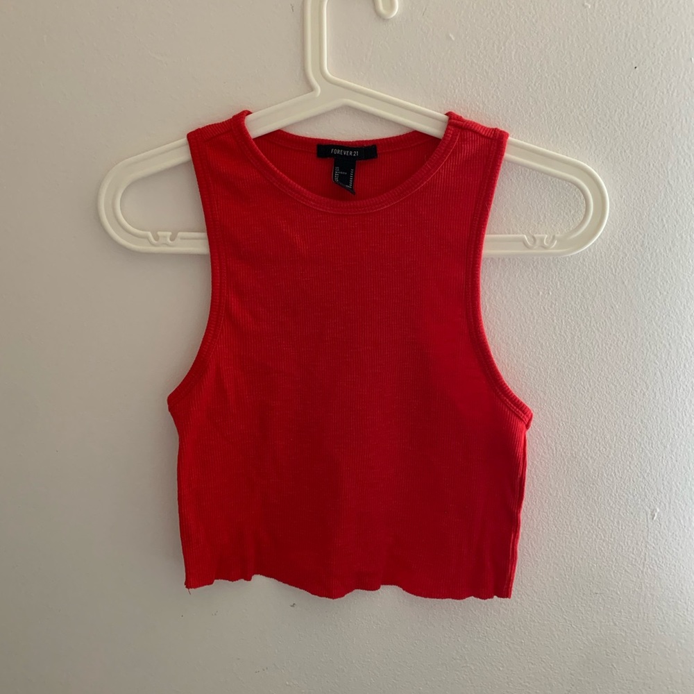 Red crop top